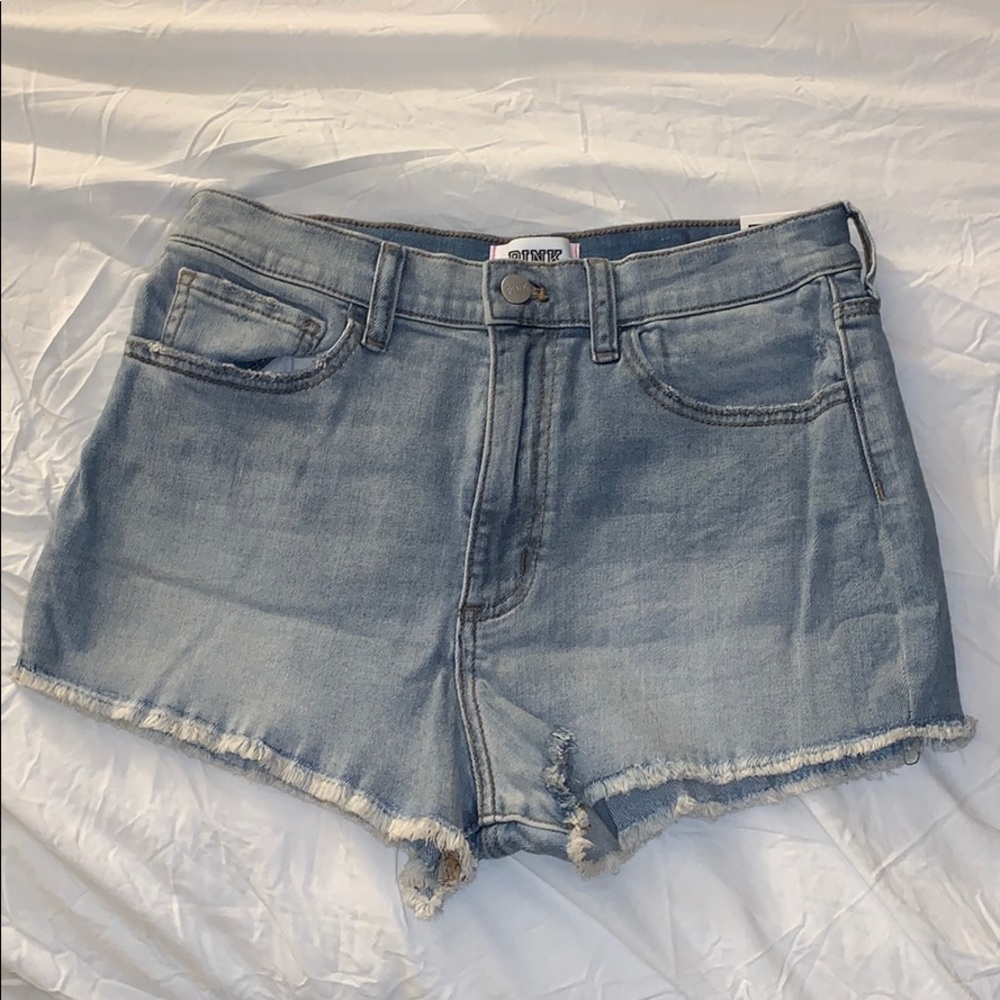 PINK Victoria Secret Light Washed Denim Shorts